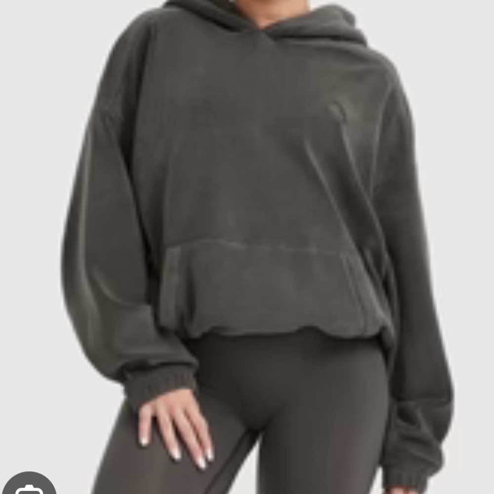 Oner Active fleece oversized hoodie deep taupe M